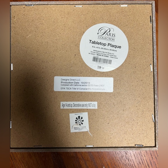 Paris tabletop plaque - Picture 2 of 3